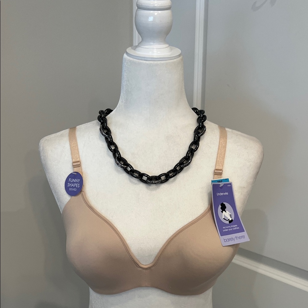 Brand New Barely There Soft Taupe 36C Bra Quick Change Straps Style 4104